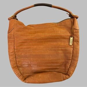 IL DUCA Tan Italian Leather Hobo Bag